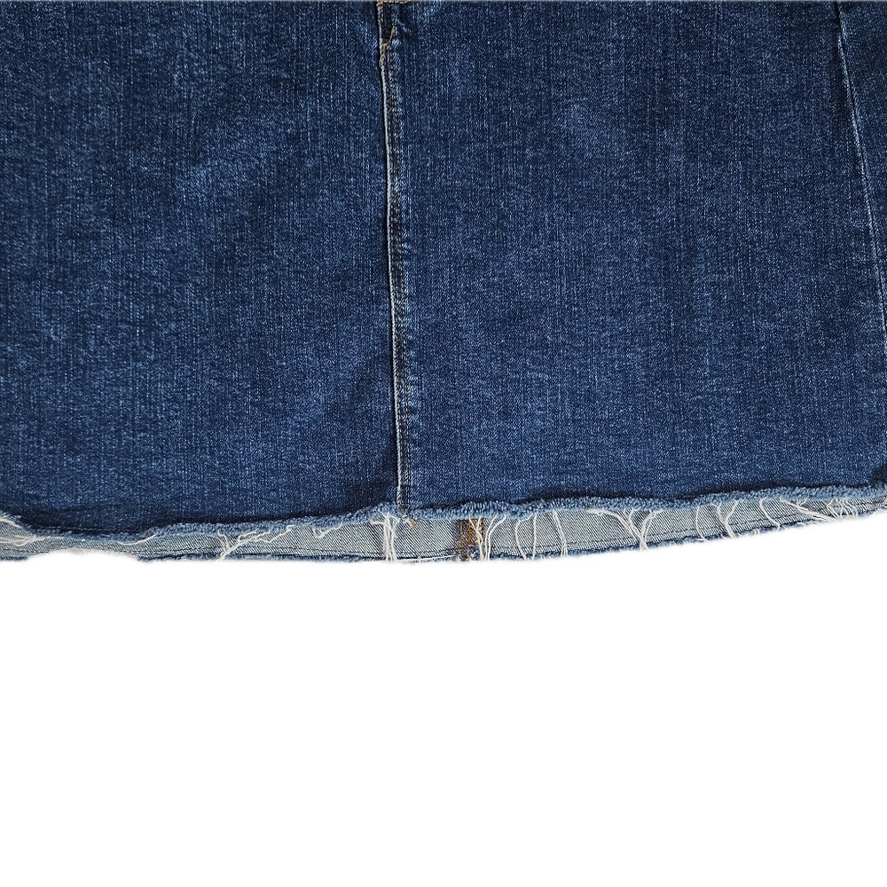 J. Crew Mercantile Jean Skirt Womens 4 Blue Denim Mini Casual Summer Cutoff Hem - Picture 5 of 9